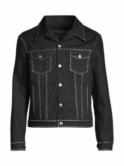 Takit<BLK DNM Jeans Jacket 75 -farkkutakki BLACK STUDDED
