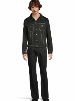Takit<BLK DNM Jeans Jacket 75 -farkkutakki BLACK STUDDED