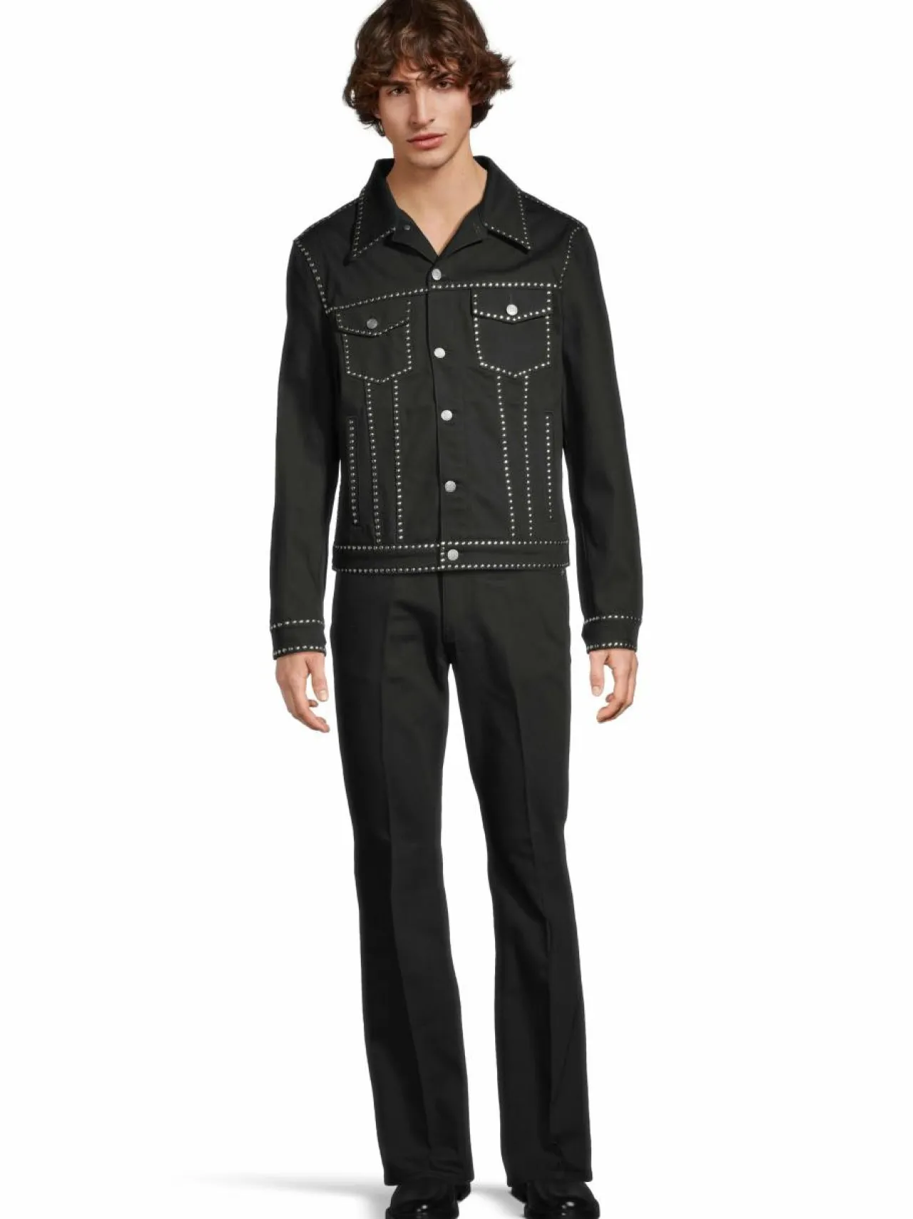 Takit<BLK DNM Jeans Jacket 75 -farkkutakki BLACK STUDDED
