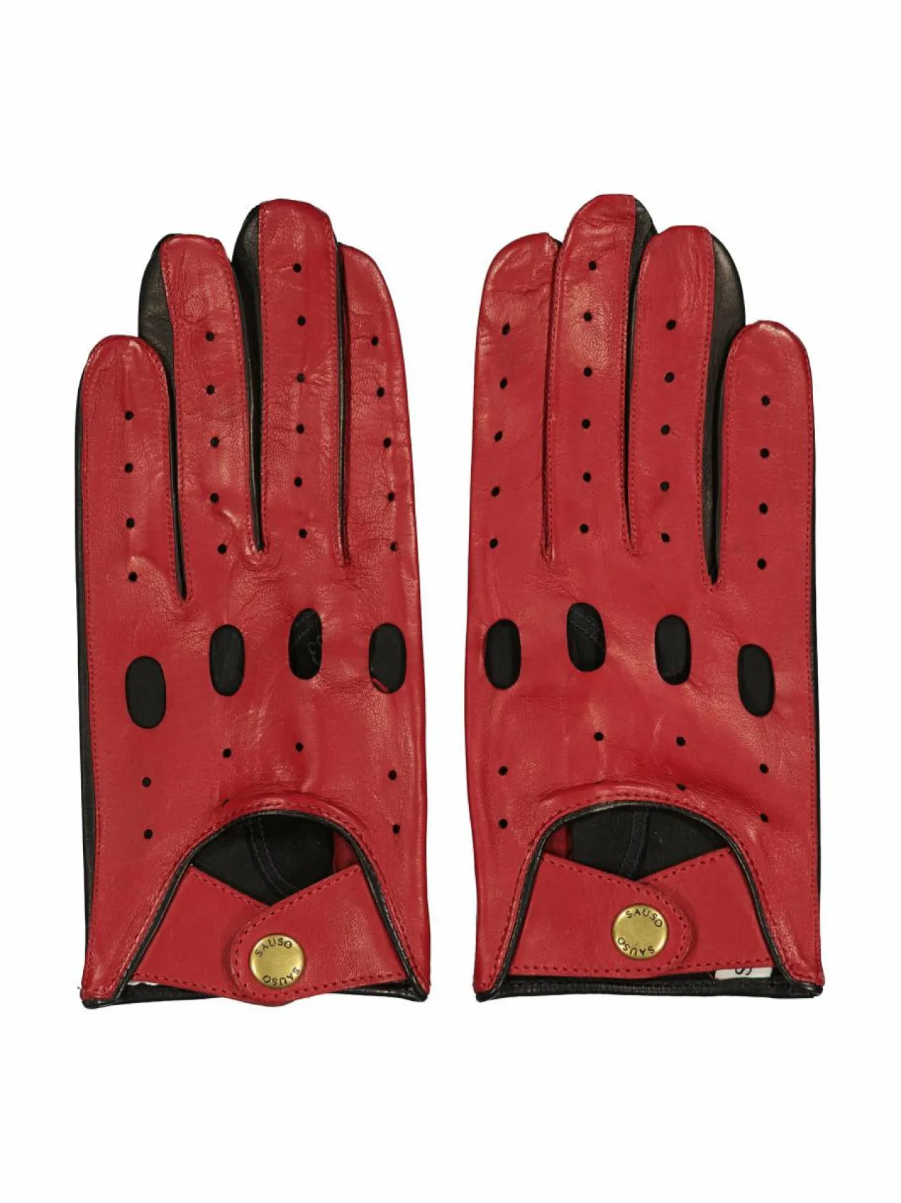 Käsineet<Sauso Jeri Driver -nahkakäsineet DEEP RED/BLACK
