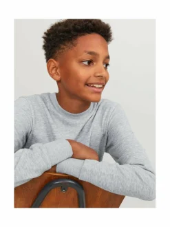 Colleget & Hupparit<JACK & JONES junior JjeBradley-collegepaita LIGHT GREY MELANGE