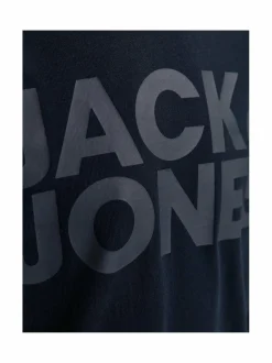 Pitkähihaiset Trikoopaidat<JACK & JONES junior JJeCorp Logo -trikoopaita NAVY BLAZER PRINT:BIG TONAL