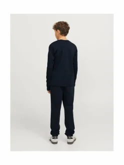 Pitkähihaiset Trikoopaidat<JACK & JONES junior JJeCorp Logo -trikoopaita NAVY BLAZER PRINT:BIG TONAL