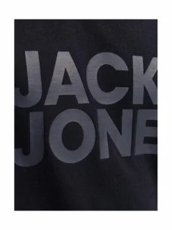 Pitkähihaiset Trikoopaidat<JACK & JONES junior JJeCorp Logo -trikoopaita BLACK PRINT:LARGE / BLACK
