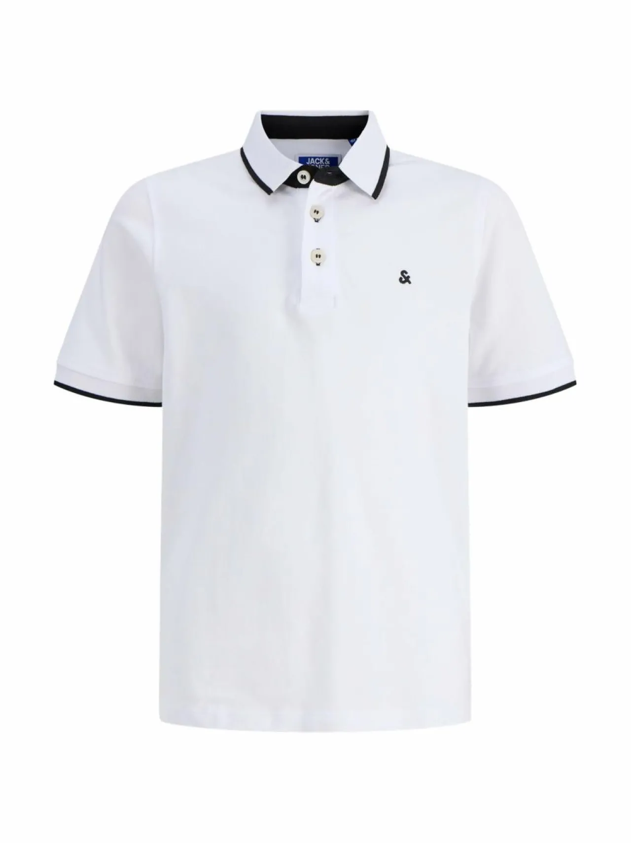 Pitkähihaiset Trikoopaidat|Pitkähihaiset Trikoopaidat<JACK & JONES junior JjePaulos Polo -pikeepaita WHITE DETAIL:SLIM FIT