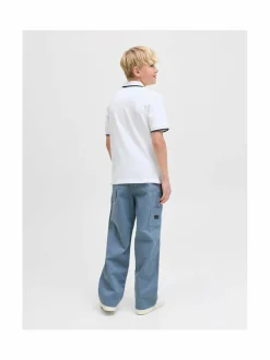 Pitkähihaiset Trikoopaidat|Pitkähihaiset Trikoopaidat<JACK & JONES junior JjePaulos Polo -pikeepaita WHITE DETAIL:SLIM FIT