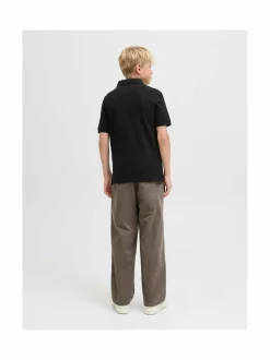 Pitkähihaiset Trikoopaidat|Pitkähihaiset Trikoopaidat<JACK & JONES junior JjePaulos Polo -pikeepaita BLACK DETAIL:TONAL/BLACK/SLIM
