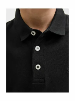 Pitkähihaiset Trikoopaidat|Pitkähihaiset Trikoopaidat<JACK & JONES junior JjePaulos Polo -pikeepaita BLACK DETAIL:TONAL/BLACK/SLIM