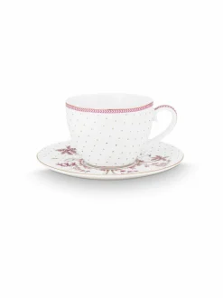 PIP Studio Jolie Dots - kuppi ja lautanen 280 ml^ Mukit & Kupit & Asetit