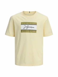 T-Paidat|T-Paidat<JACK & JONES junior JorFrederiksberg Boxscript T-paita DOUBLE CREAM PRINT:SS25