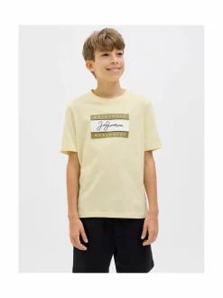 T-Paidat|T-Paidat<JACK & JONES junior JorFrederiksberg Boxscript T-paita DOUBLE CREAM PRINT:SS25