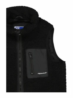 Ulkoiluvaatteet|Ulkoiluvaatteet<JACK & JONES junior Jorvesterbro Teddy -liivi BLACK