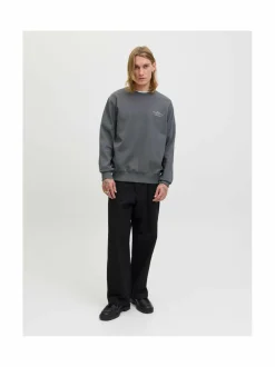 Neuleet<Jack & Jones JprBlachad Branding -collegepaita VOLCANIC ASH