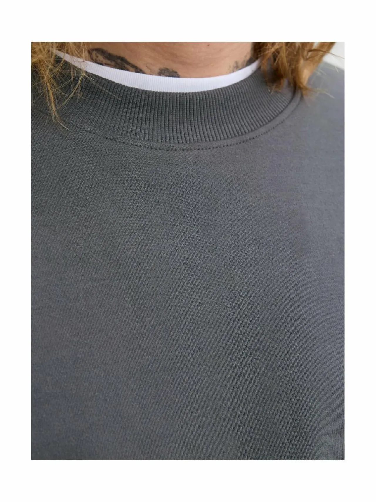 Neuleet<Jack & Jones JprBlachad Branding -collegepaita VOLCANIC ASH