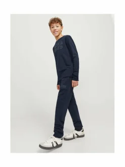 Collegehousut & Leggingsit<JACK & JONES junior JpstGordon JJNewSoft -collegehousut NAVY BLAZER PRINT:TONAL