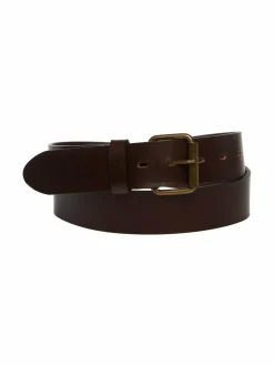 Lompakot & Kotelot<Sauso Jules Finvege -nahkavyö 3,5 cm D.BROWN/ANTIQUEBRASS BUCKLE