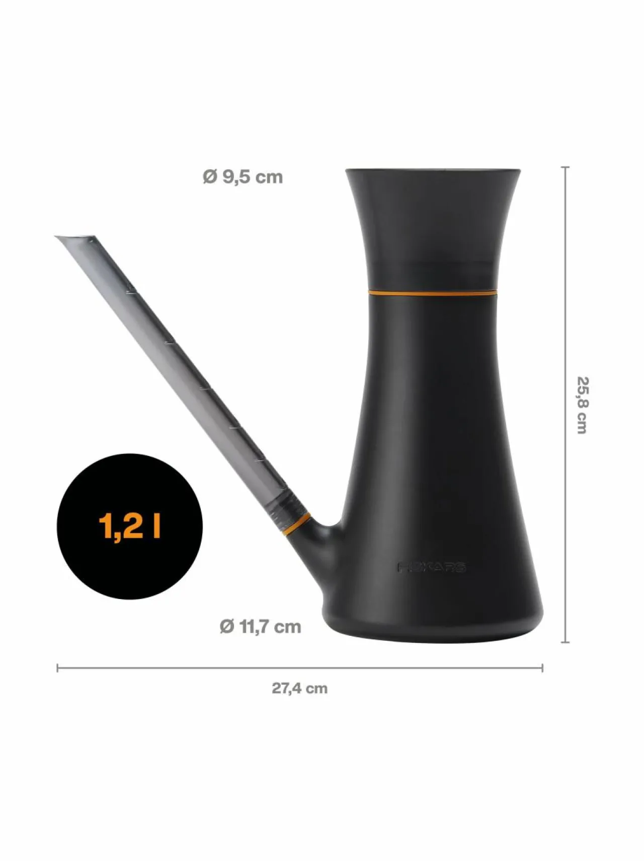 Työkalut<Fiskars Kastelukannu 1,2 l BLACK