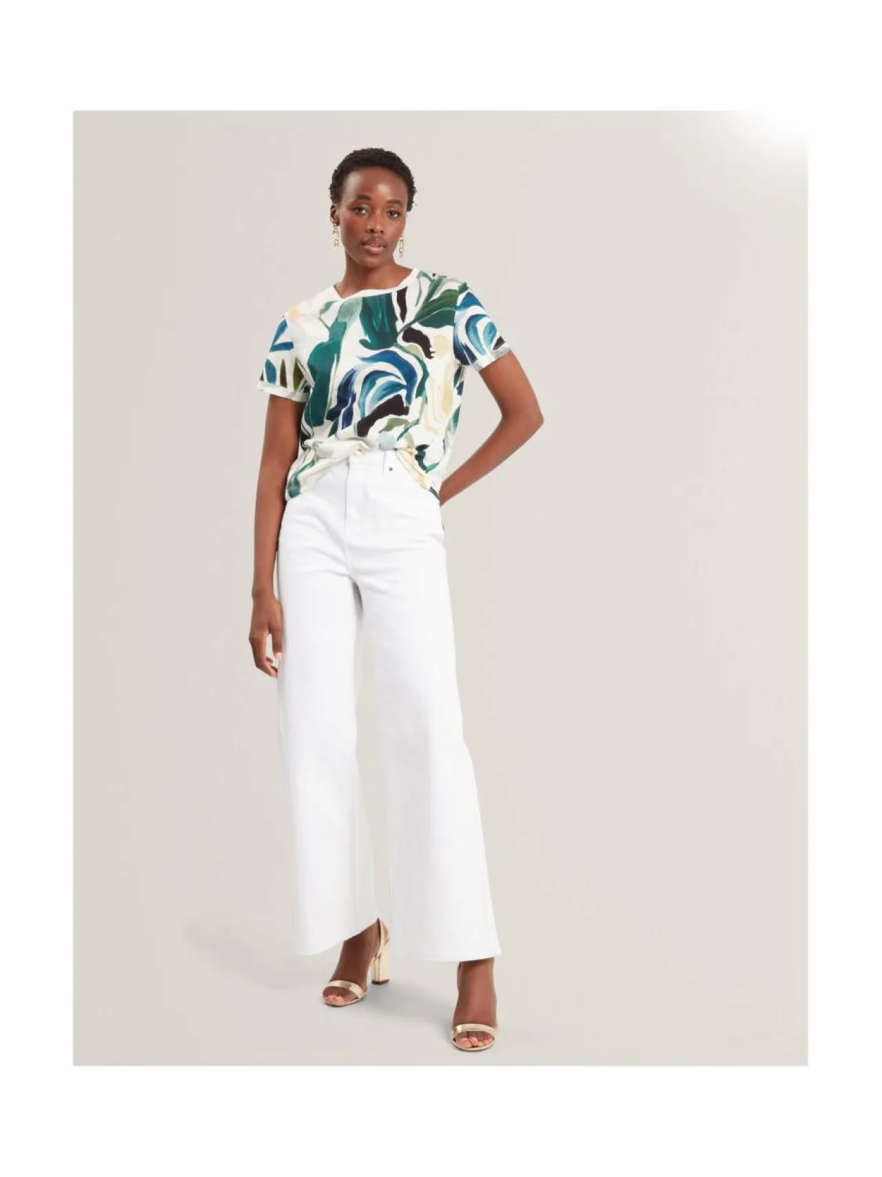 Paidat & Puserot<Ted Baker London KCarole-puuvilla-pellavapaita IVORY