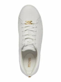 Urheilujalkineet|Tennarit & Sneakerit<Michael Michael Kors Keaton Lace Up -nahkasneakerit 085 OPTIC WHITE
