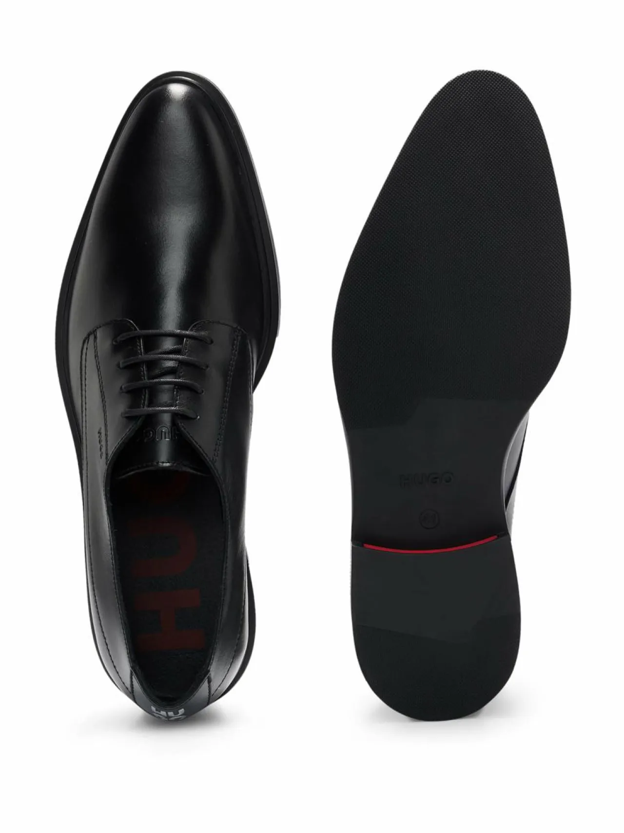 Kävelykengät & Loaferit<HUGO Kerr Derby -nahkakengät 001 BLACK