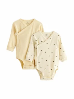 Bodyt & Potkupuvut<Lindex Kietaisubody, 2-pack 1877 LIGHT DUSTY YELLOW