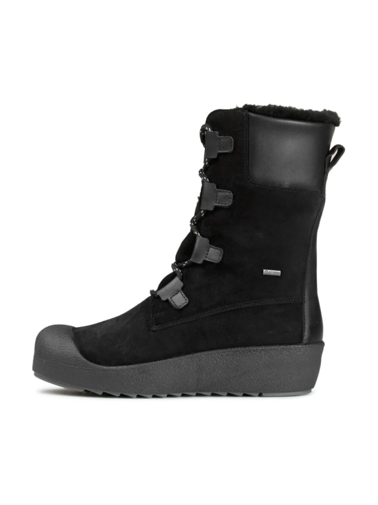 Saappaat<Pomar KIILO Naisten GORE-TEX® talvisaappaat BLCK SUEDE/BLK. NAPPA/FUR L
