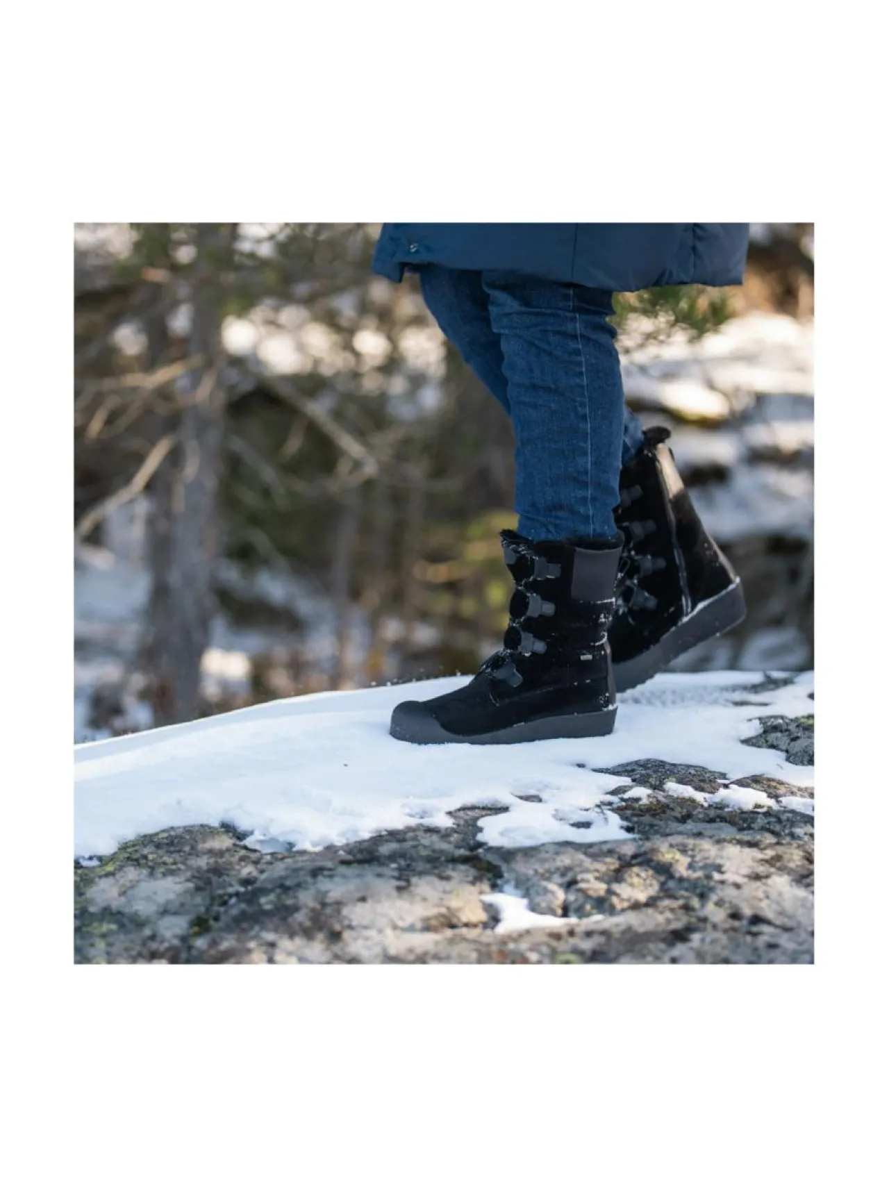 Saappaat<Pomar KIILO Naisten GORE-TEX® talvisaappaat BLCK SUEDE/BLK. NAPPA/FUR L
