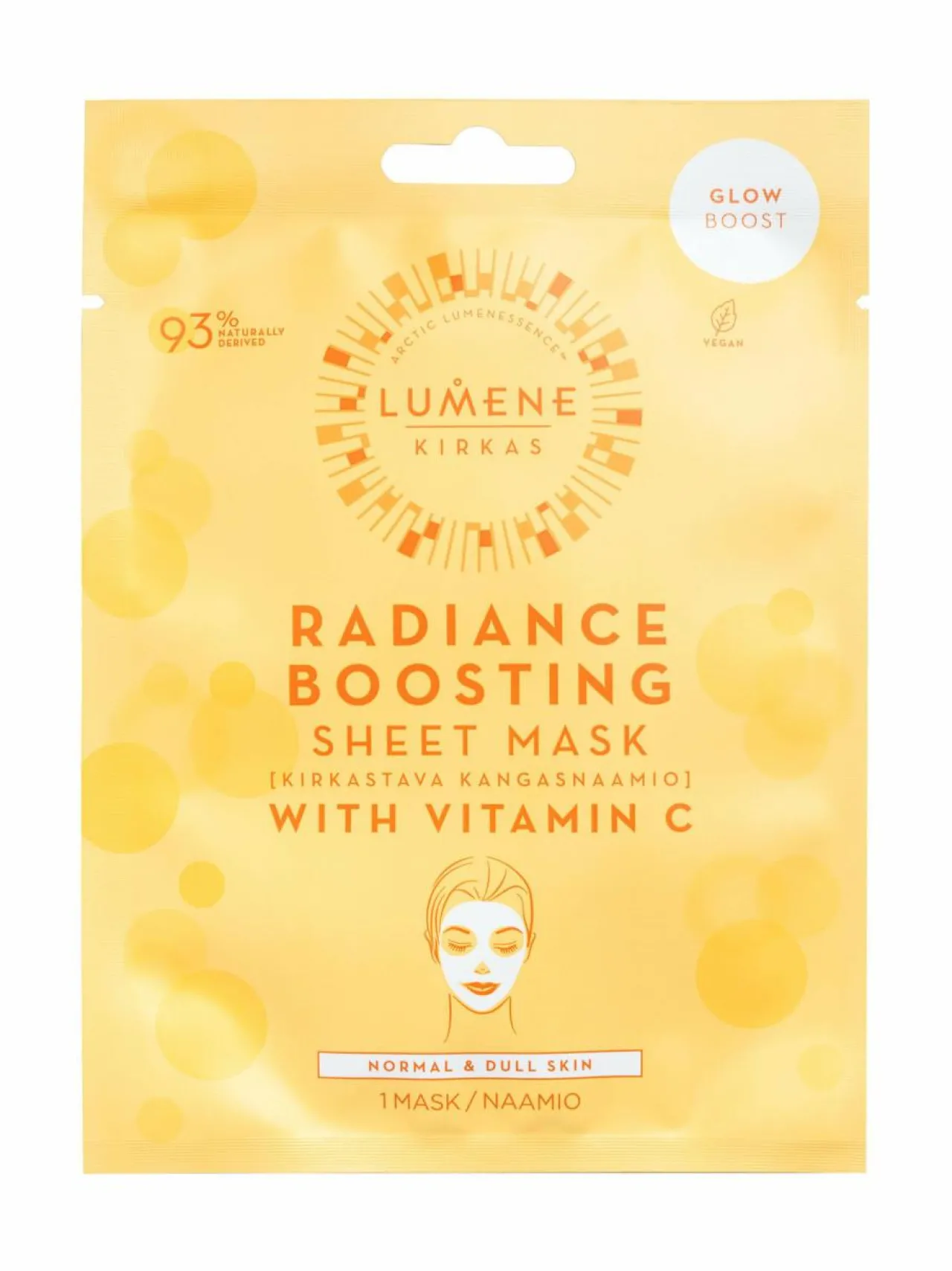 Kasvojenhoito<Lumene KIRKAS Radiance Boosting Sheet Mask -kirkastava kangasnaamio