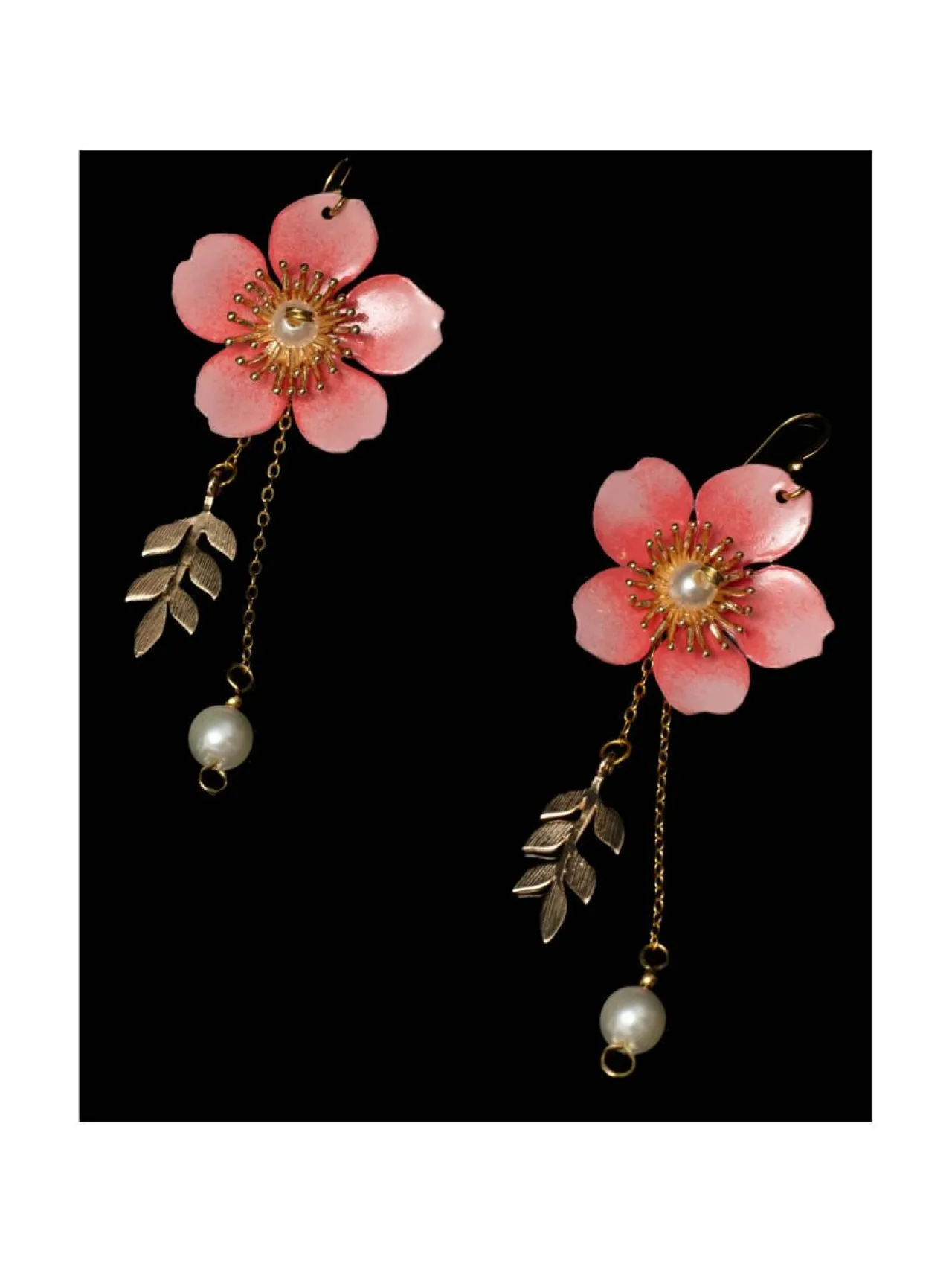 Korut<Upcycle with Jing Kirsikankukka Sakura Spring Drop Korvakorut PINKKI