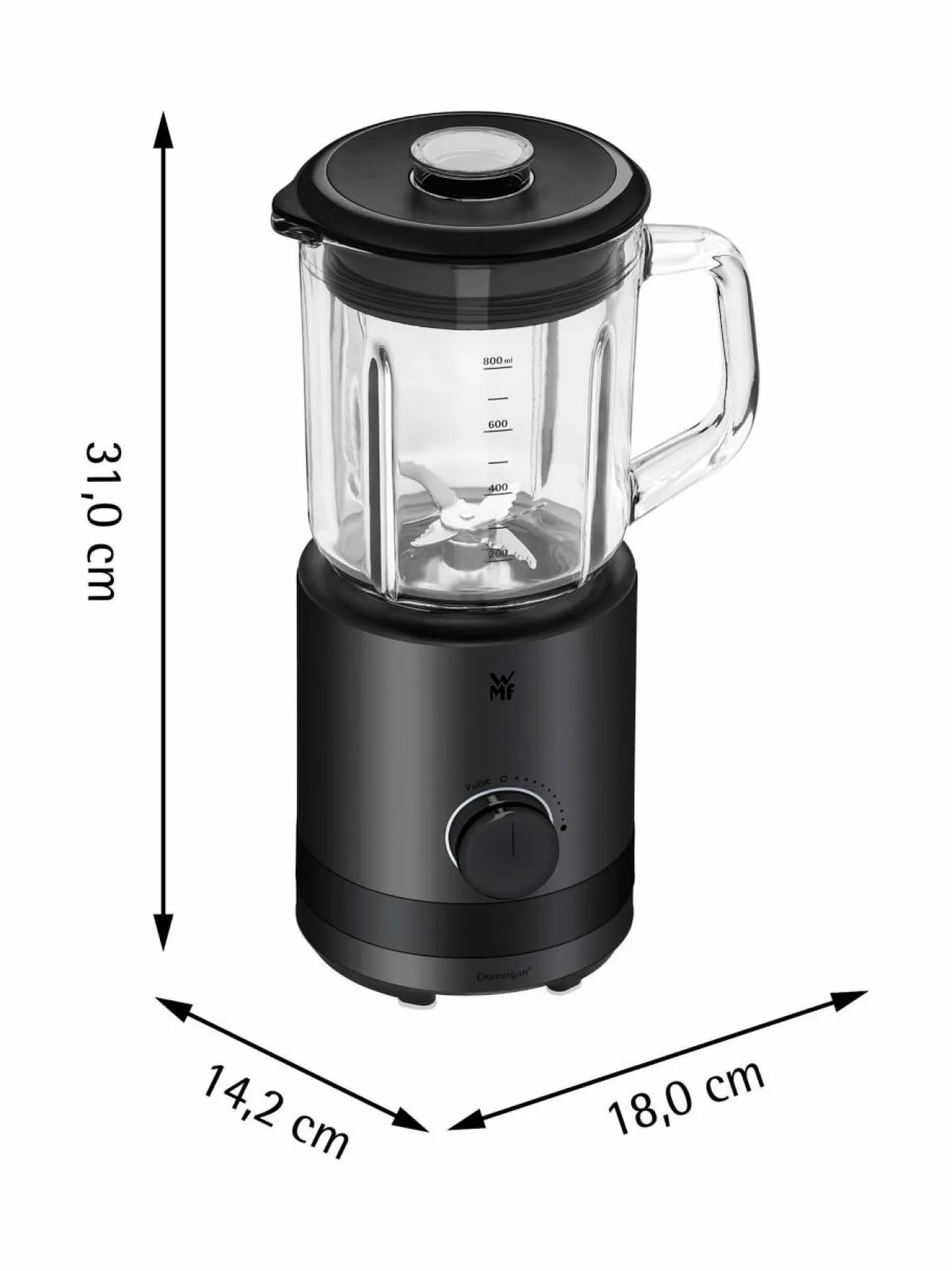 Vatkaimet & Sekoittimet<WMF KITCHENminis-tehosekoitin 0,8 l BLACK