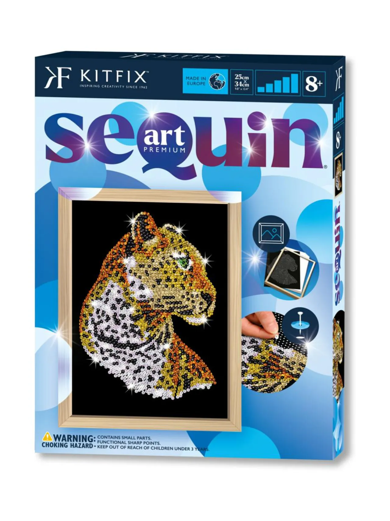 Luovuus & Oppiminen<KITFIX Paljettimaalaus Blue Leopardi