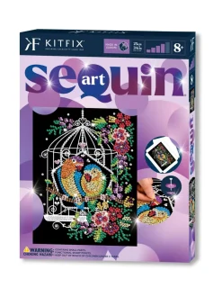 Luovuus & Oppiminen<KITFIX Paljettimaalaus Purple Lintuhäkki