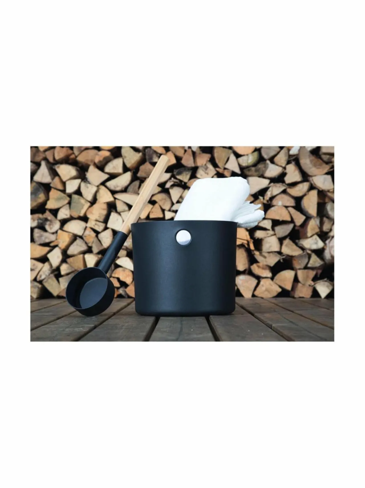 Sauna<Kolo Sauna Kiulu+Kauha MUSTA