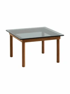 Pöydät<HAY Kofi-sohvapöytä, 60 x 60 cm WALNUT / GREY TINTED GLASS