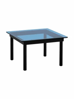 Pöydät<HAY Kofi-sohvapöytä, 60 x 60 cm BLACK / BLUE TINTED GLASS
