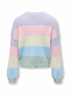 Neuleet|Neuleet<KIDS ONLY KogSandy-neule LAVENDULA STRIPES:ROSEATE / BIRCH / BLUE BELL / JADEITE