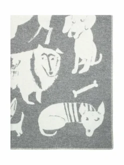 Huovat & Päiväpeitot<Lapuan Kankurit Koirapuisto-villahuopa, 130 x 180 cm 1 GREY-WHITE