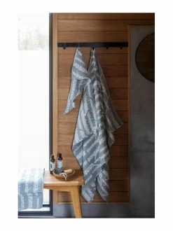 Kylpyhuonetekstiilit<Lapuan Kankurit Koivu-pellavapyyhe 95 x 150 cm 9 WHITE-GREY