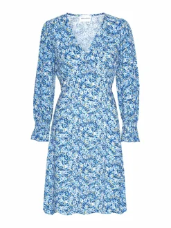 Mekot<AMERICANDREAMS Koko Sleeves -mekko NAVY BLUE FLOWER