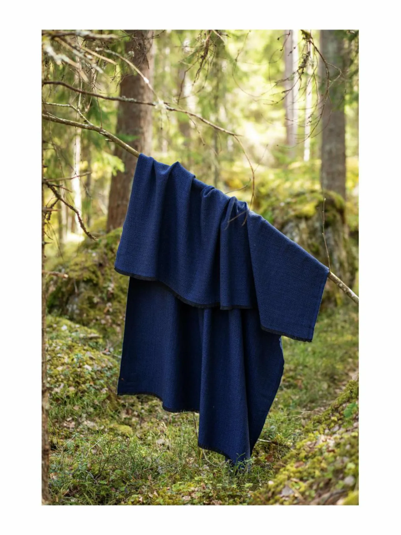 Huovat & Päiväpeitot<Lapuan Kankurit Koli-merinovillahuopa 135 x 170 cm 15 BLACK-BLUE