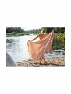 Keittiö- & Kattaustekstiilit<Lapuan Kankurit Koodi-pellavapyyhe 3 RUST-ROSE