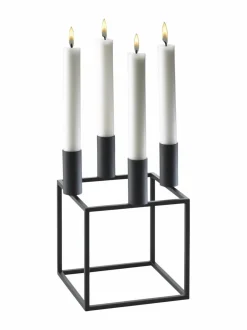 Kynttilät & Lyhdyt<Audo Copenhagen Kubus 4 -kynttilänjalka BLACK