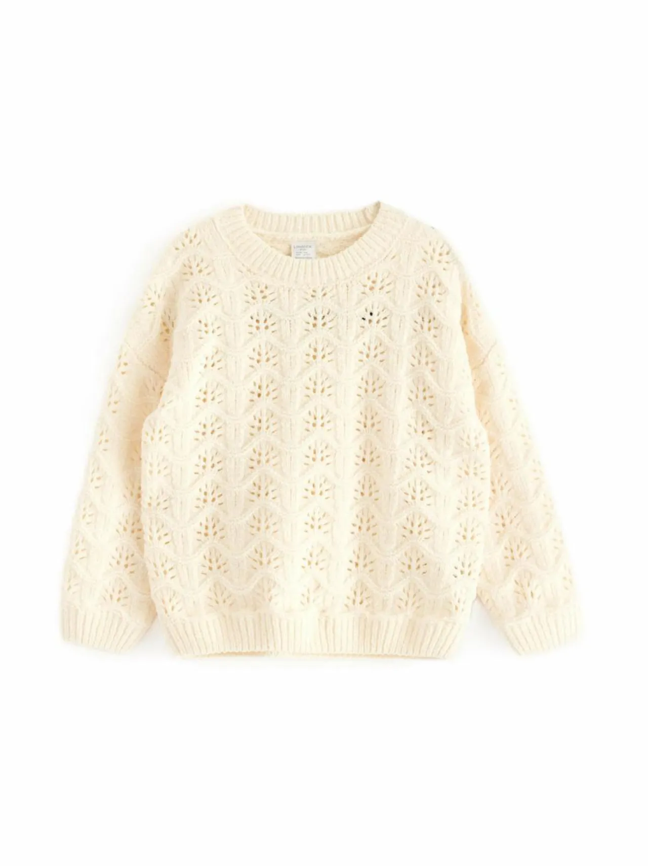 Colleget & Hupparit<Lindex Kuvioneule 325 LIGHT DUSTY WHITE