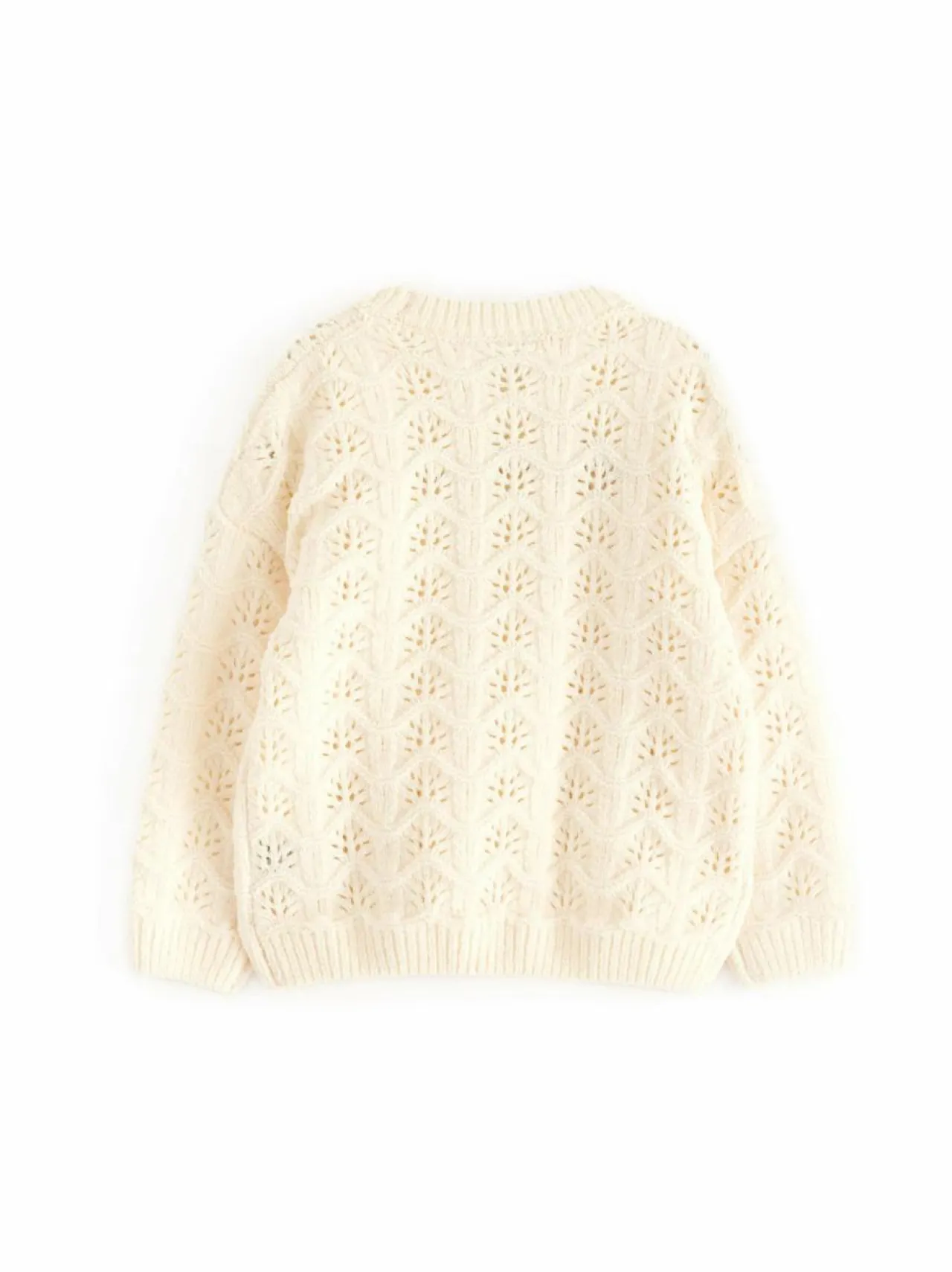 Colleget & Hupparit<Lindex Kuvioneule 325 LIGHT DUSTY WHITE