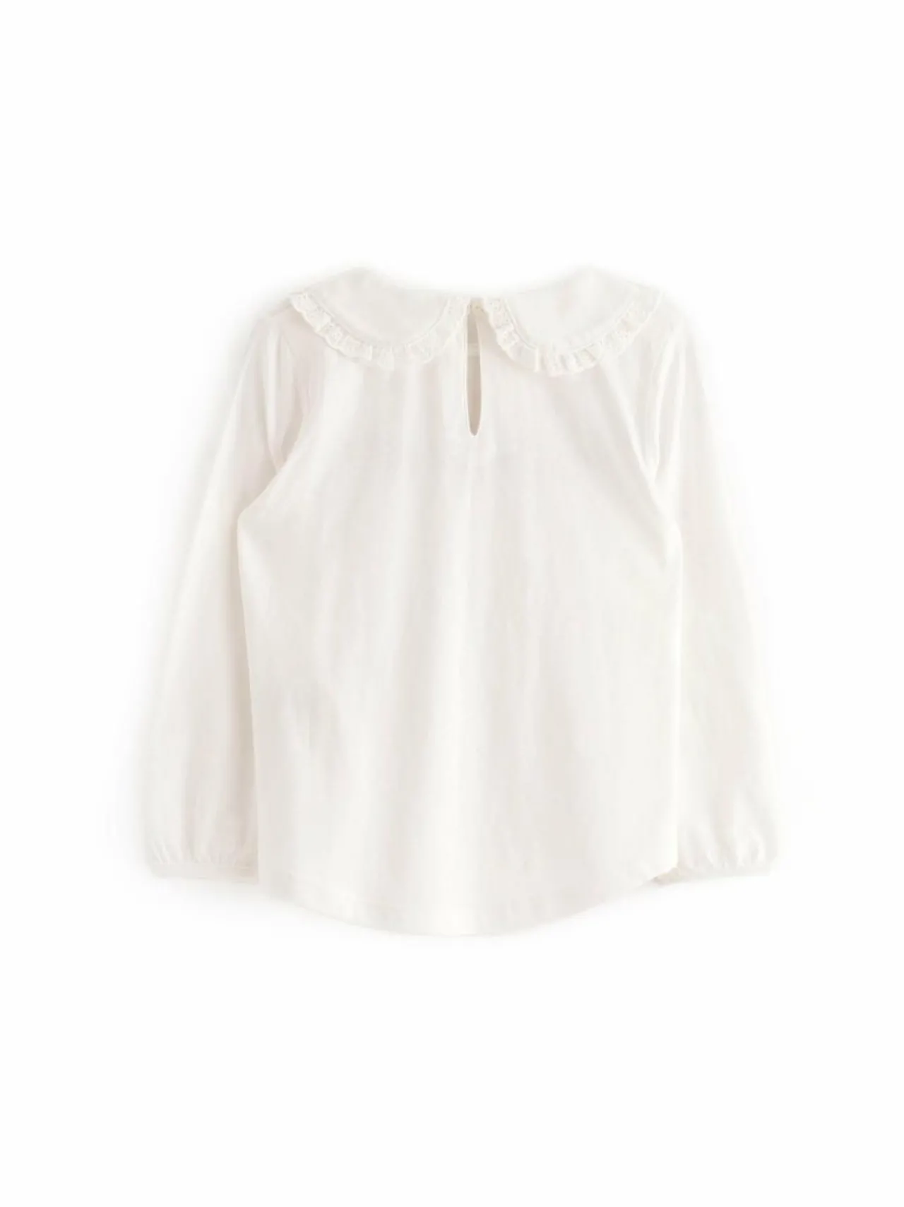Pitkähihaiset Trikoopaidat|Pitkähihaiset Trikoopaidat<Lindex Lace Edge -paita 325 LIGHT DUSTY WHITE