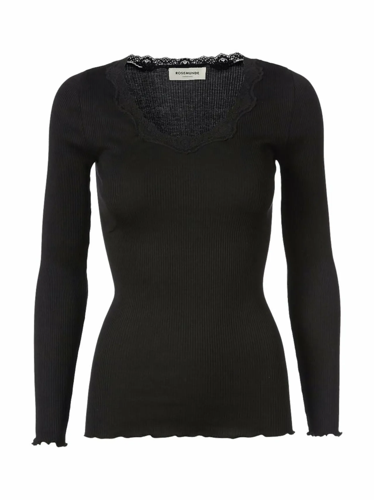 Rosemunde Lace Round Neck -silkkisekoitepaita^ Yö- & Oloasut