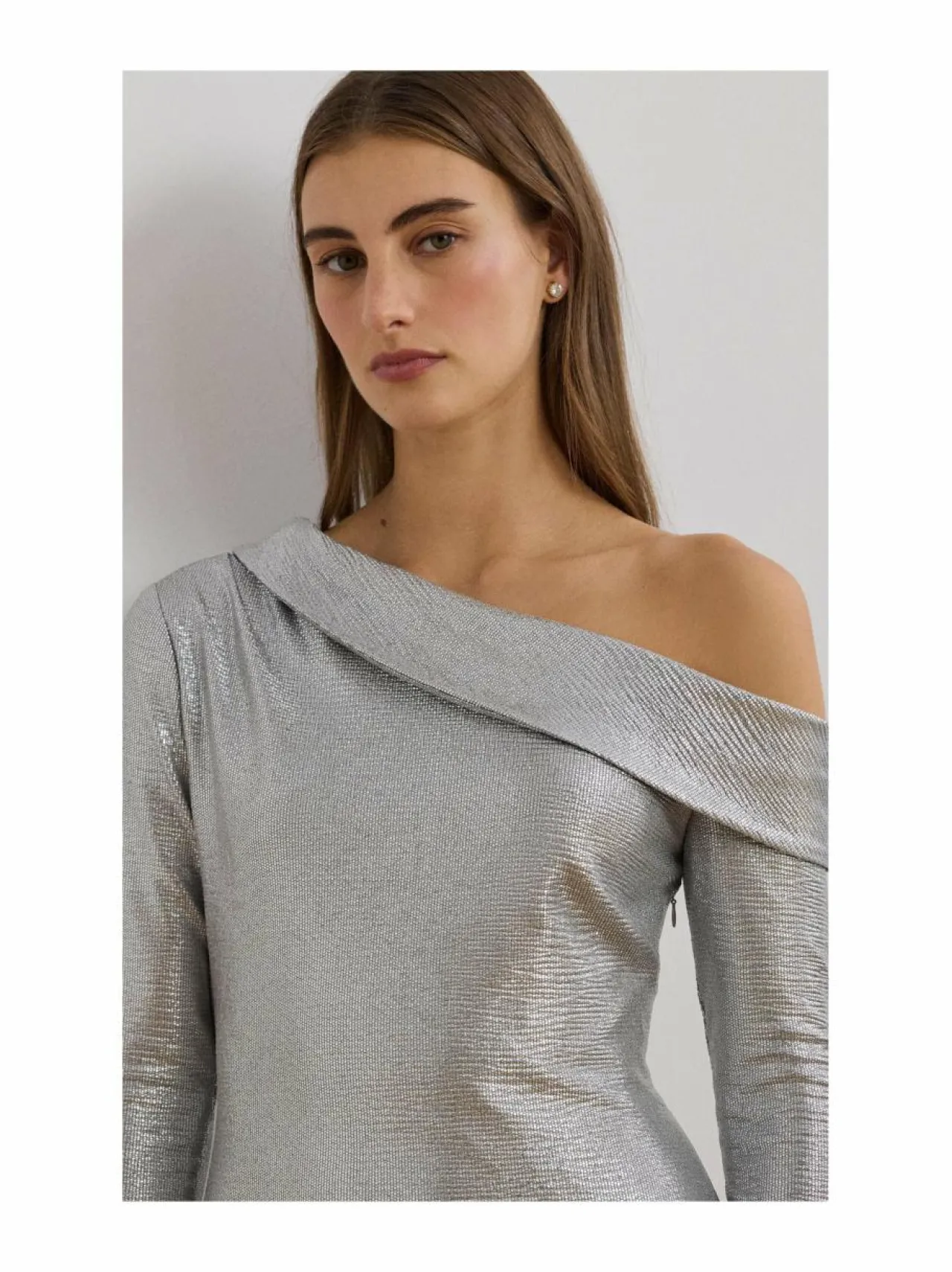 Mekot<Lauren Ralph Lauren Lakesta-cocktailmekko PEWTER/SILVER FOIL