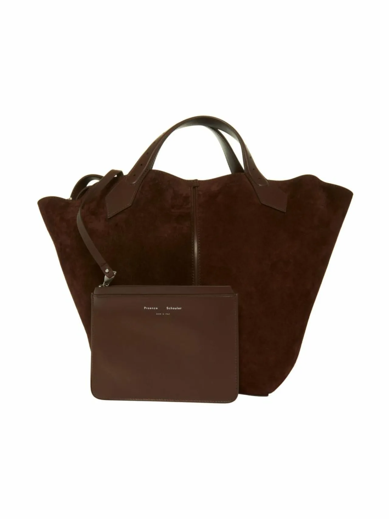 Käsilaukut<Proenza Schouler Large Chelsea Tote in Soft Suede -laukku 206 CHOCOLATE