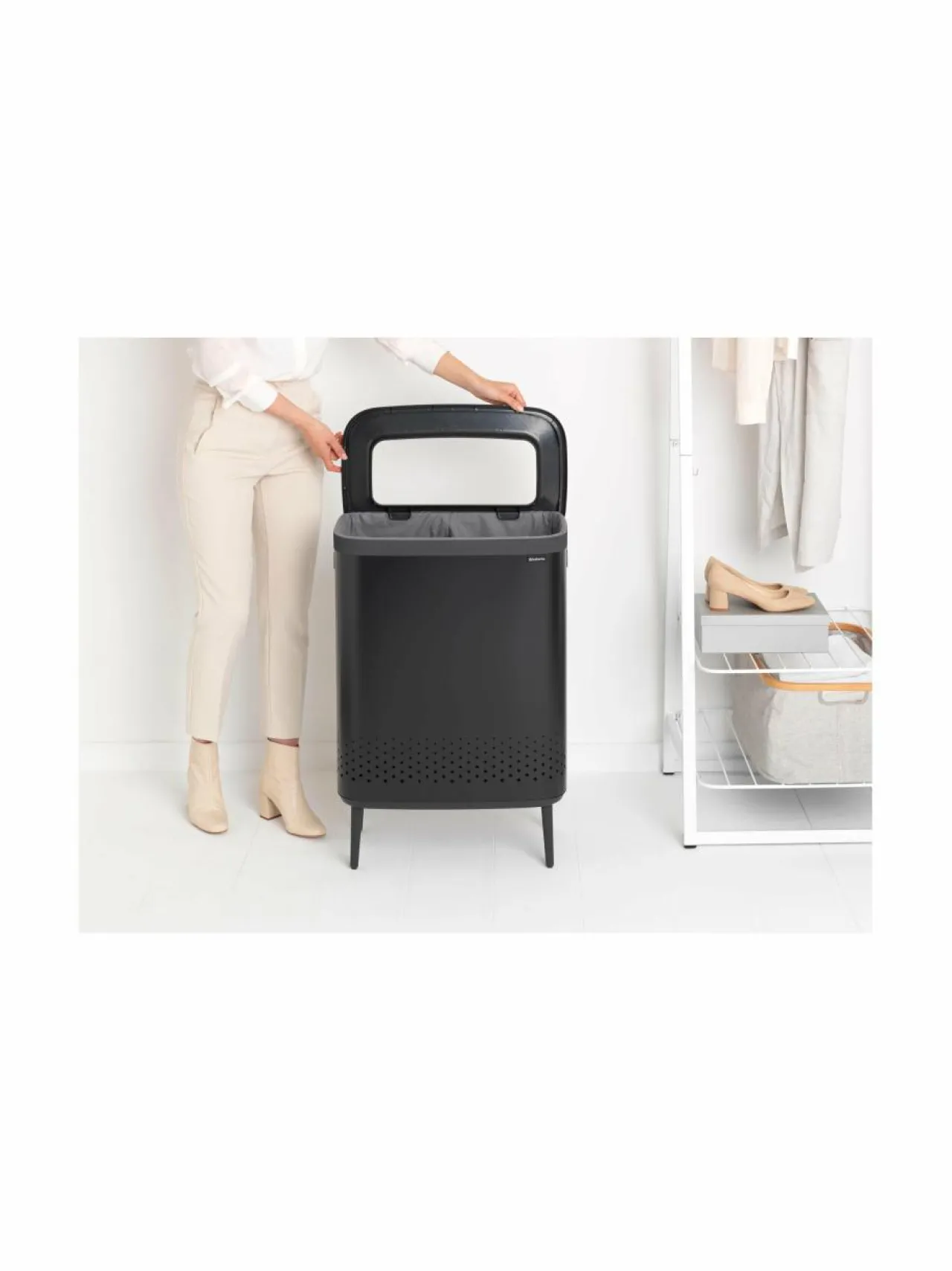Brabantia Laundry Bin -pyykkikori, 2x45L^ Pyykkihuolto