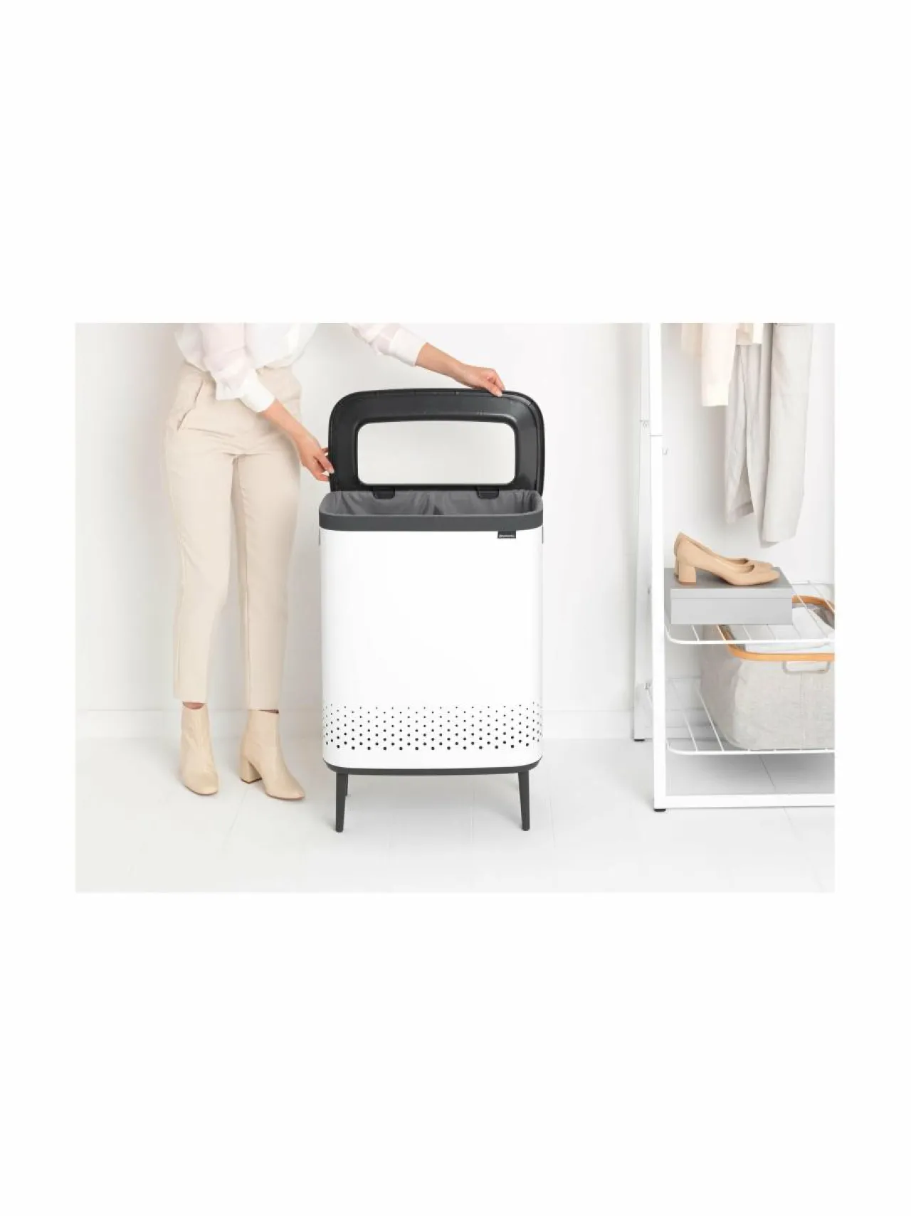 Brabantia Laundry Bin -pyykkikori, 2x45L^ Pyykkihuolto